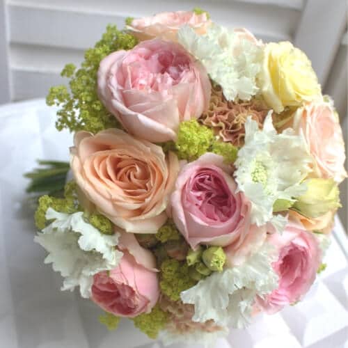 Brautstrauß mit Englischen Rosen - Hochzeitsfloristik für Ihre Hochzeit in Düsseldorf